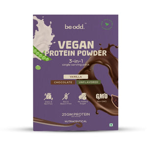 Be odd - Vegan Protein Powder 3 in 1 Single Serving Sachets.