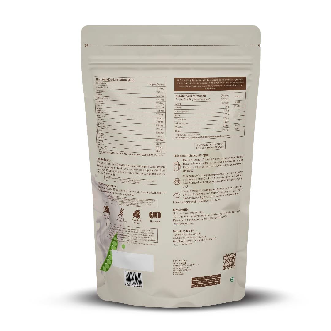 Be Odd Vegan Protein Powder Vanilla Flavored - 1kg.