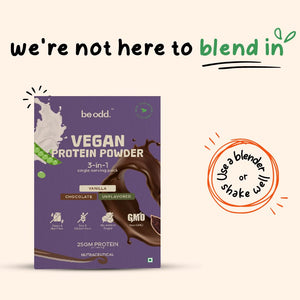 Be odd - Vegan Protein Powder 3 in 1 Single Serving Sachets.