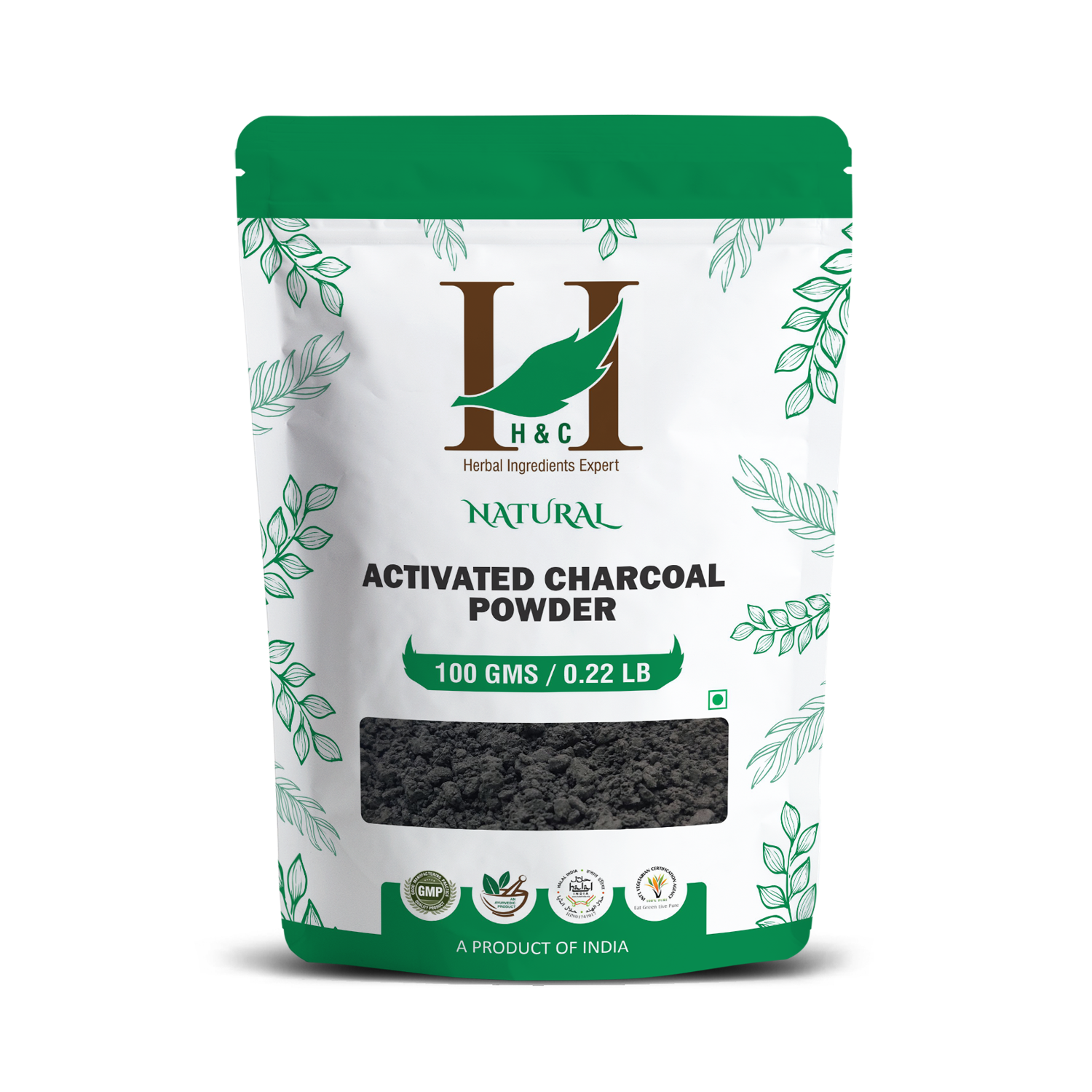 Activated Charcoal Powder 100gm - Teeth Whitening, Skin & Hair Care | H&C