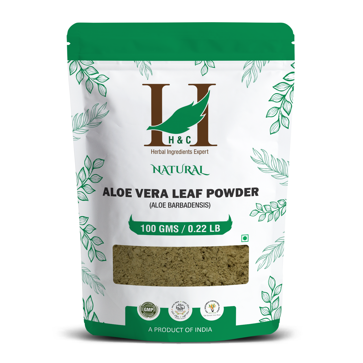 H&C Natural Aloe Vera Powder 100gm - Hydration & Glow