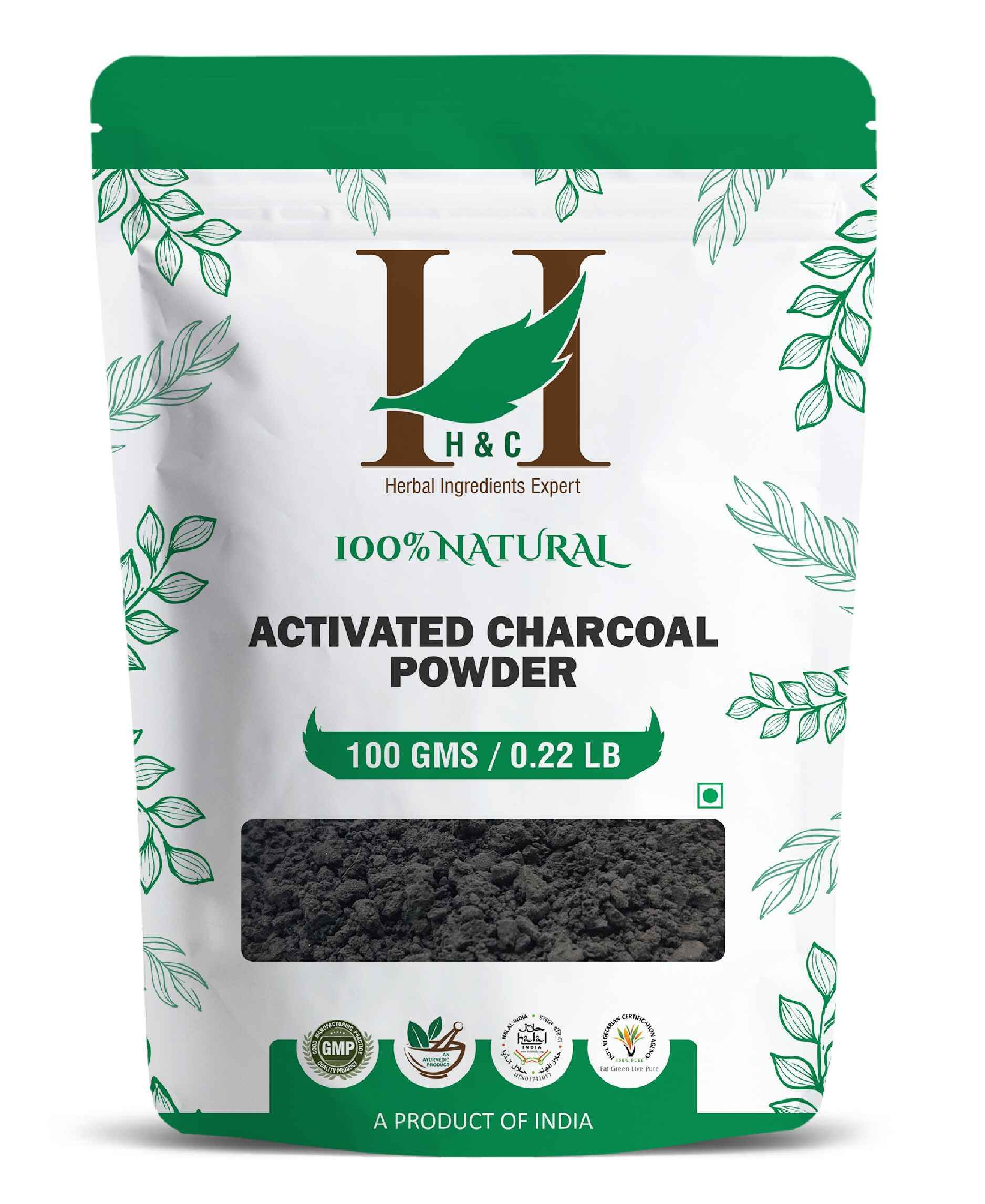 H&C Natural Activated Charcoal Powder product packaging