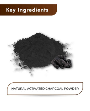 Activated charcoal powder face mask for glowing skin