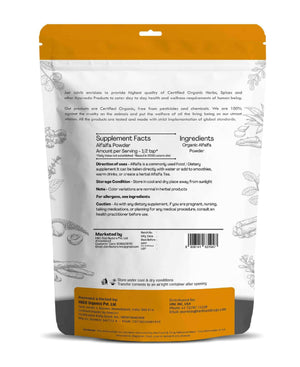 Just Jaivik Organic Alfalfa Powder pack image