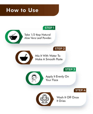 Natural Aloe Vera leaf powder for skin and hair care