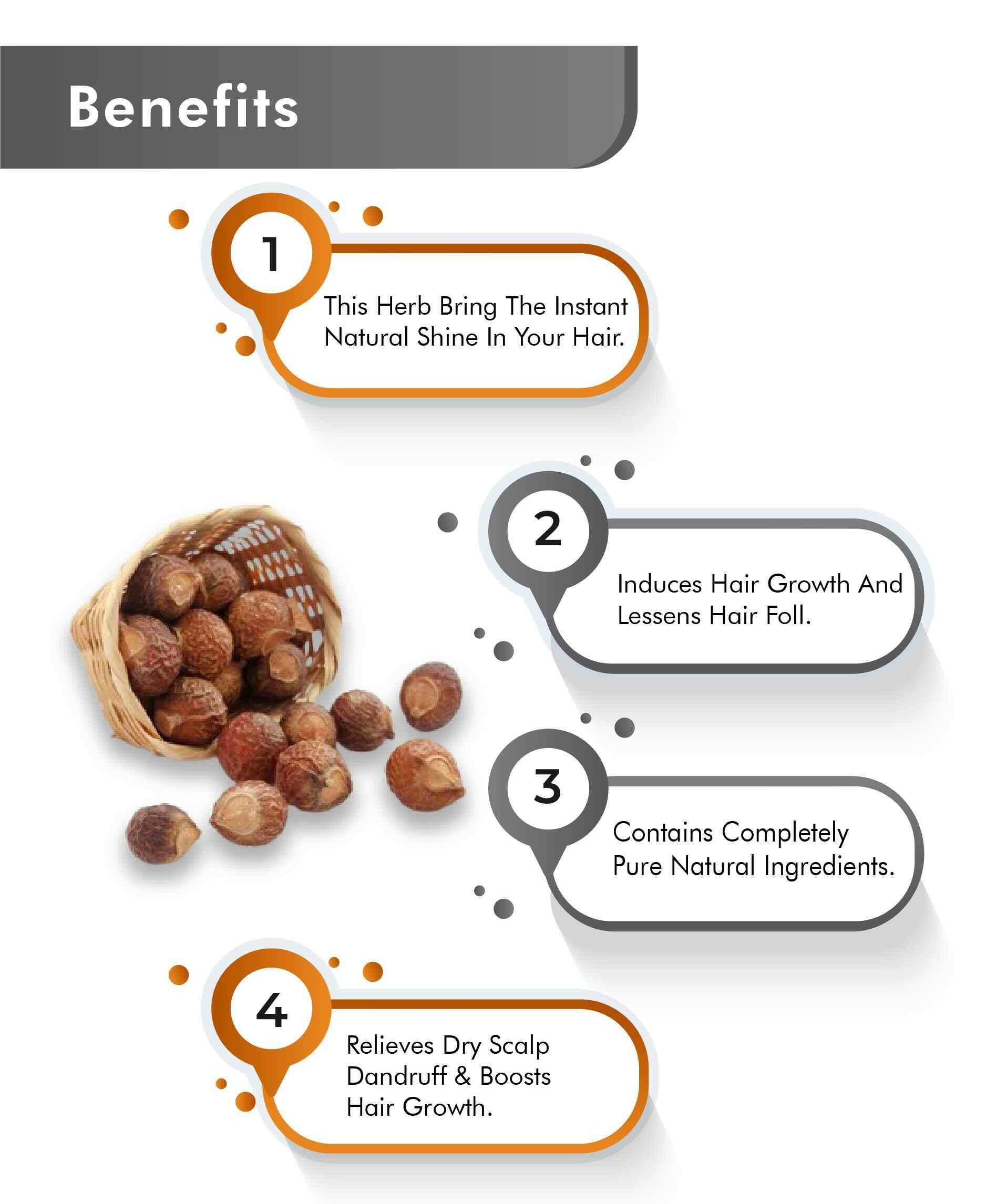 Natural Soapnut Powder for Hair Growth
