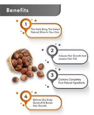 Natural Soapnut Powder for Hair Growth
