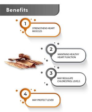 Certified organic Terminalia arjuna powder tablets