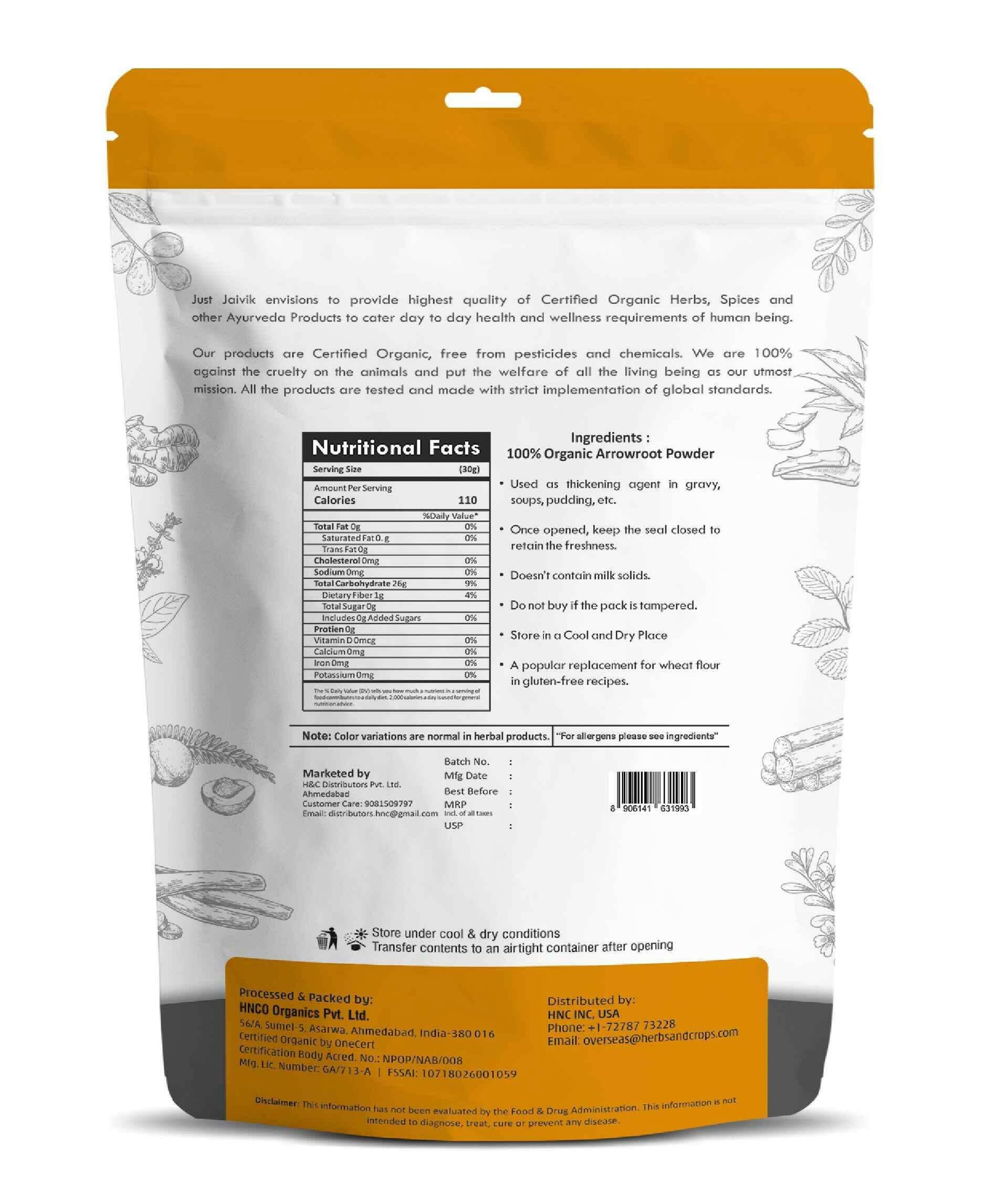Buy organic arrowroot powder online gluten-free starch