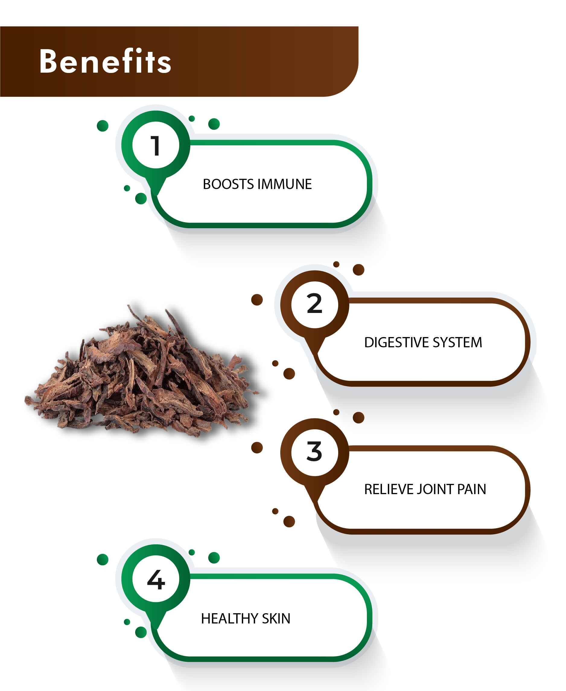 Pure Ashoka bark powder Ayurvedic supplement