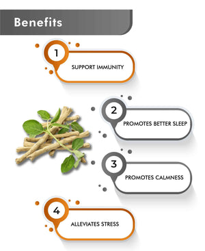 Non-GMO Ashwagandha root tablets for immunity