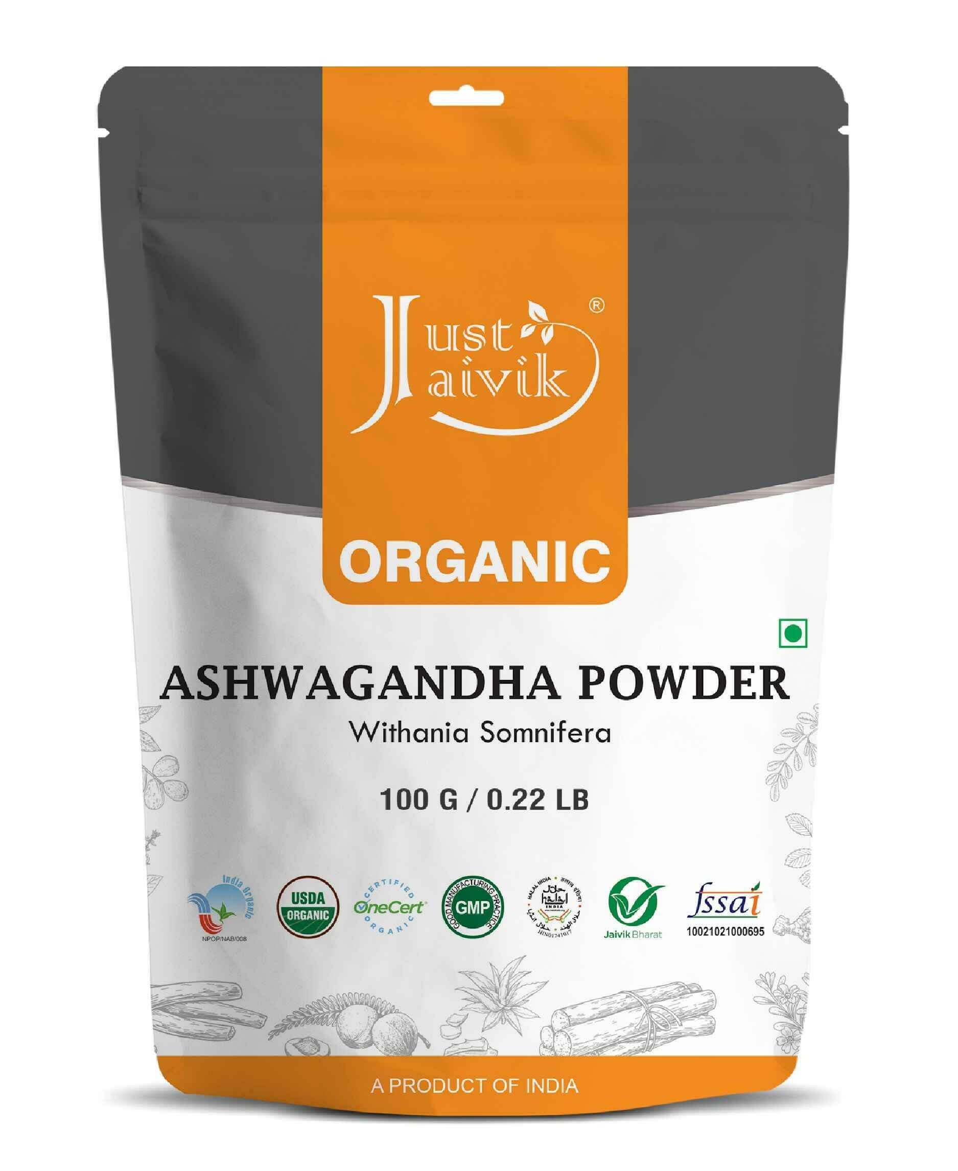 Just Jaivik Organic Ashwagandha Powder pack