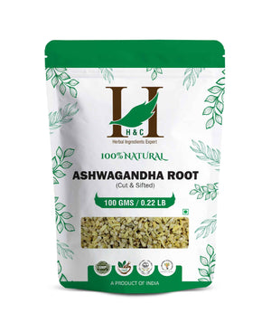 H&C Ashwagandha Roots Cut and Sifted pack