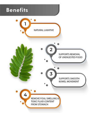 Ayurvedic organic senna caplets for healthy digestion