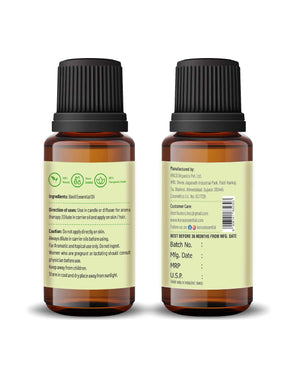 Korus Essential Basil Oil - 15ml (Pack of 2).