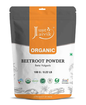Just Jaivik Organic Beetroot Powder pack front view