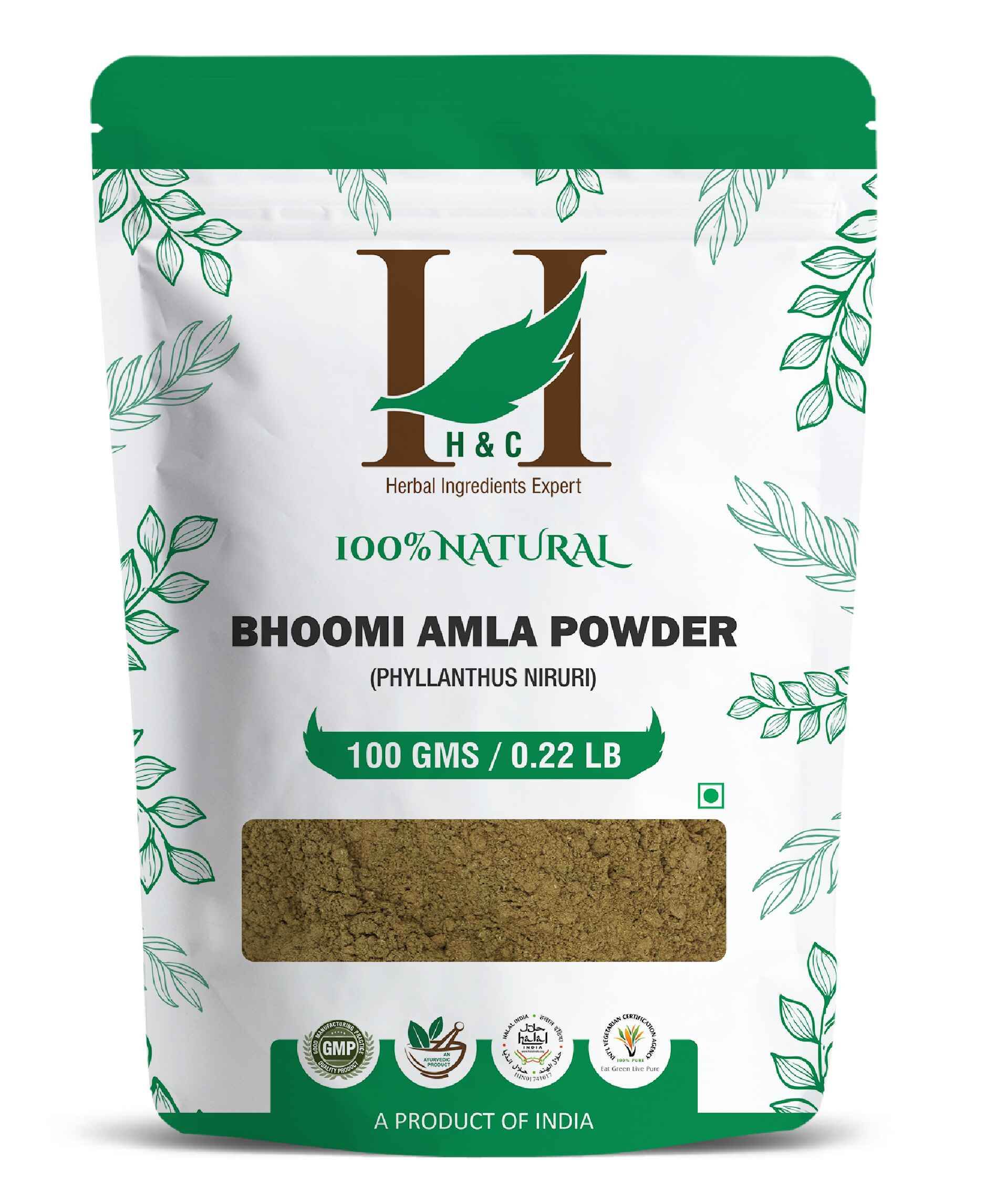 H&C Natural Bhoomi Amla Powder - 100gm (Pack of 3).