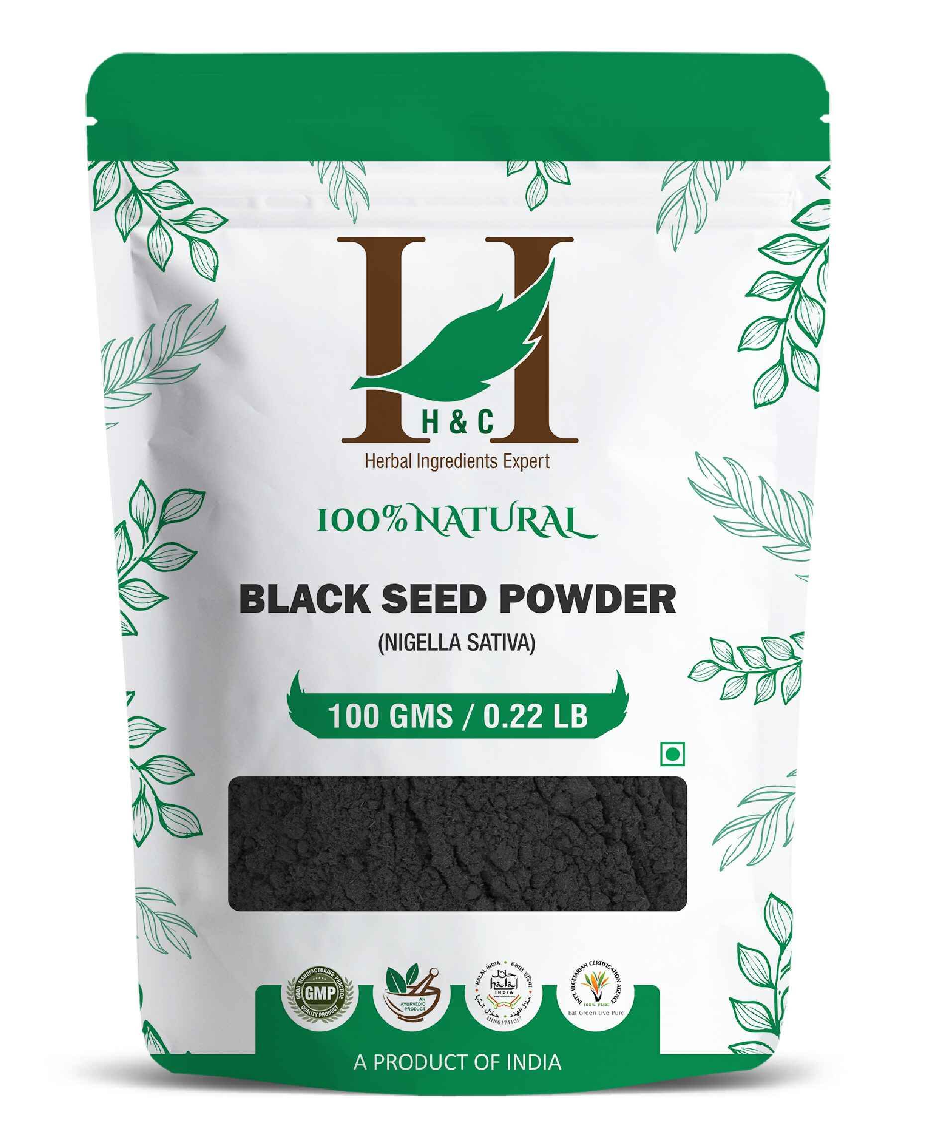 H&C Natural Black Seed Powder - 100% pure Nigella sativa kalonji powder for immunity and overall wellness