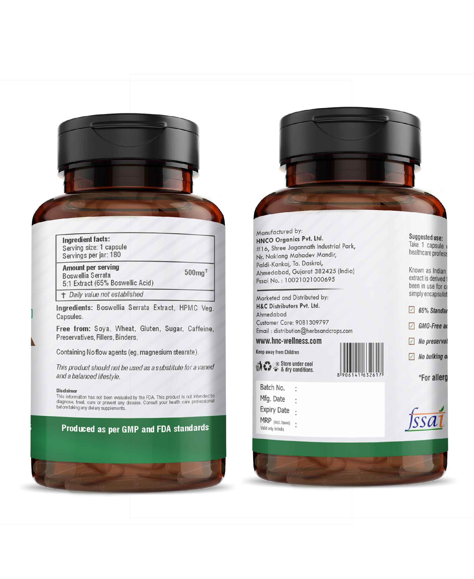 Premium herbal Boswellia Serrata supplement for mobility and flexibility