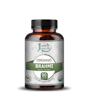 Just Jaivik Organic Brahmi Caplets bottle image
