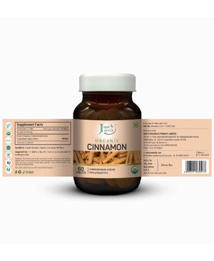 Just Jaivik organic cinnamon tablets 600mg bottle