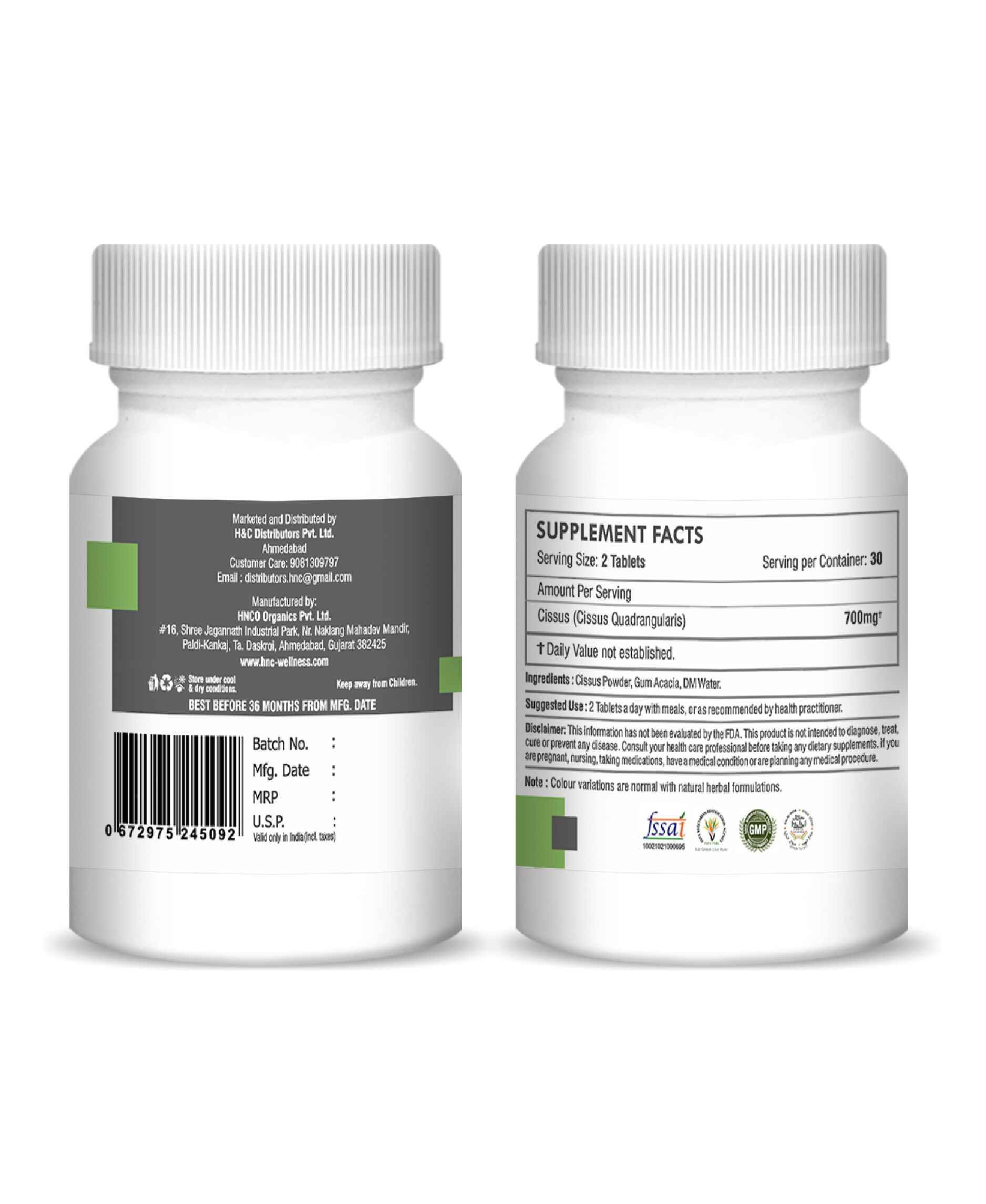 Cissus quadrangularis Ayurvedic tablet for joint wellness