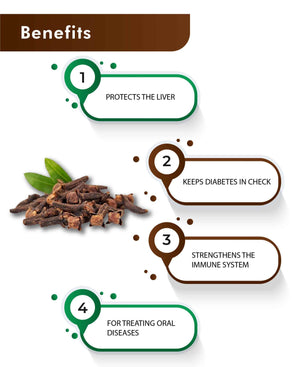Natural clove powder spice for health benefits