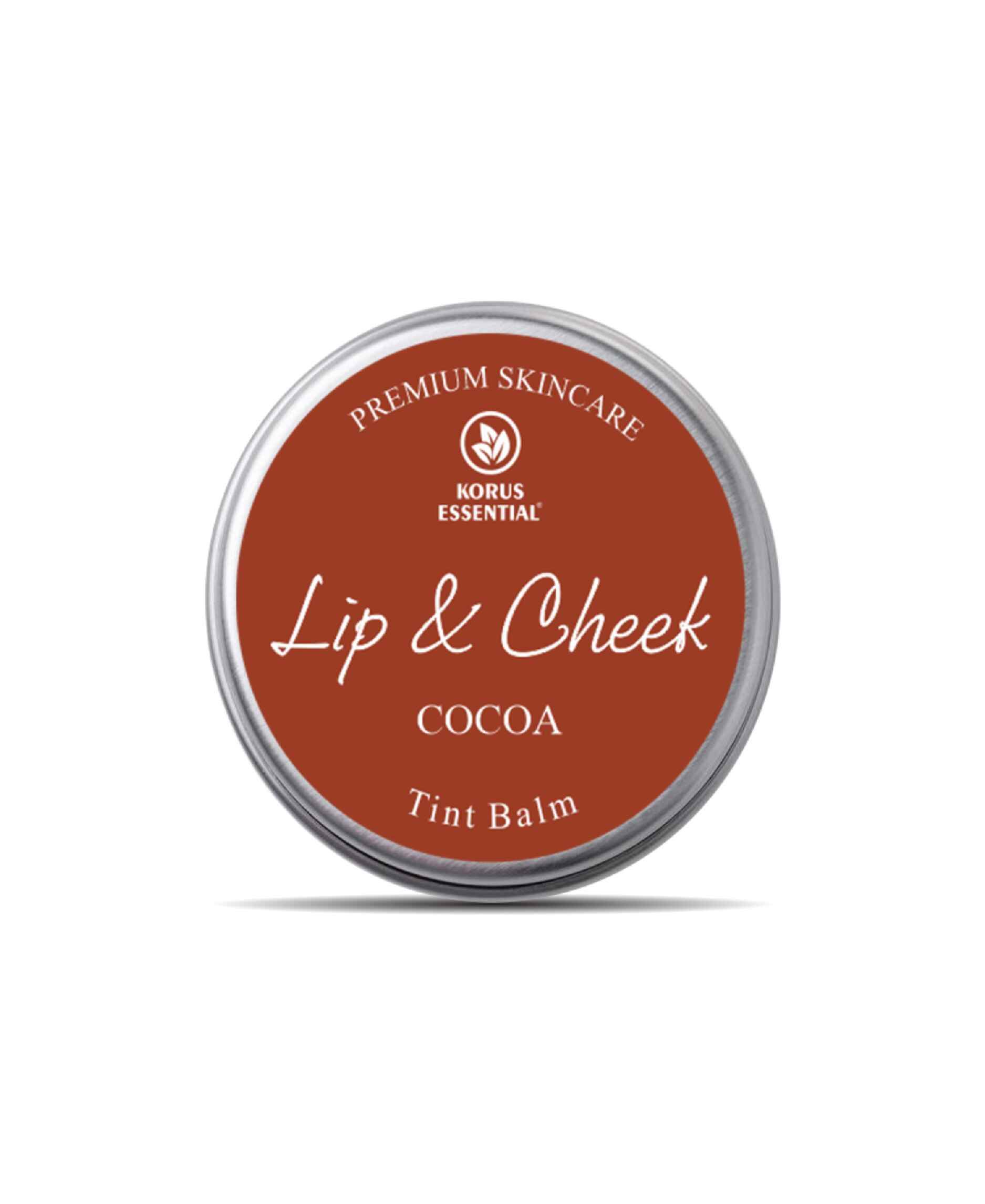 Korus Essential Cocoa Lip & Cheek Tint Balm - 8gm (Pack of 2).