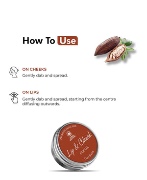 Korus Essential Cocoa Lip & Cheek Tint Balm - 8gm (Pack of 2).