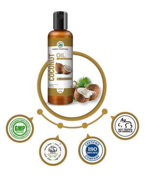 Cold pressed virgin coconut oil for dry skin and dandruff treatment