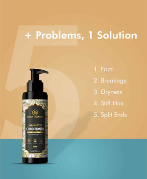 Korus Essential Shea Butter Conditioner with Coconut Protein for Damaged & Dry Hair - 200ml.