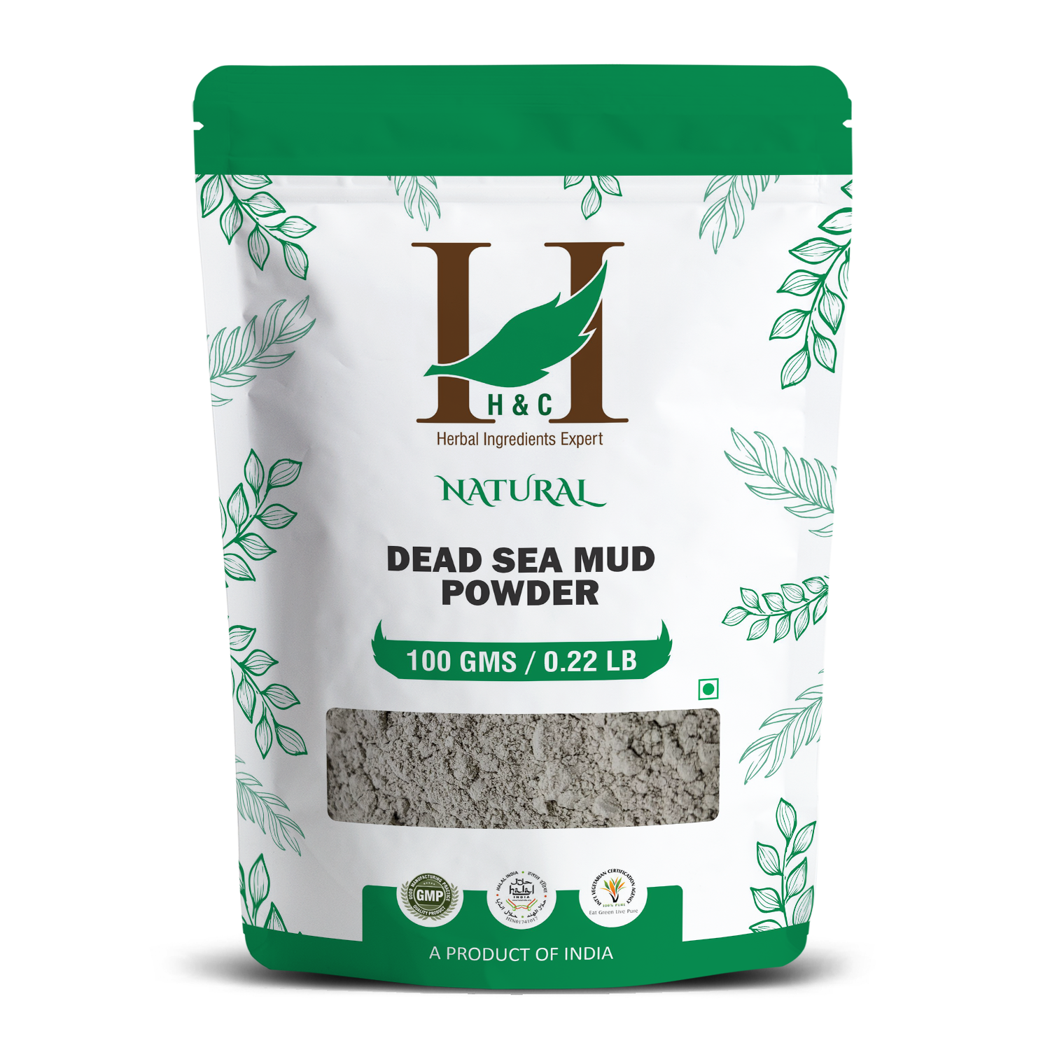 H&C Natural Dead Sea Mud Powder 100gm - Mineral-Rich Detox & Rejuvenation