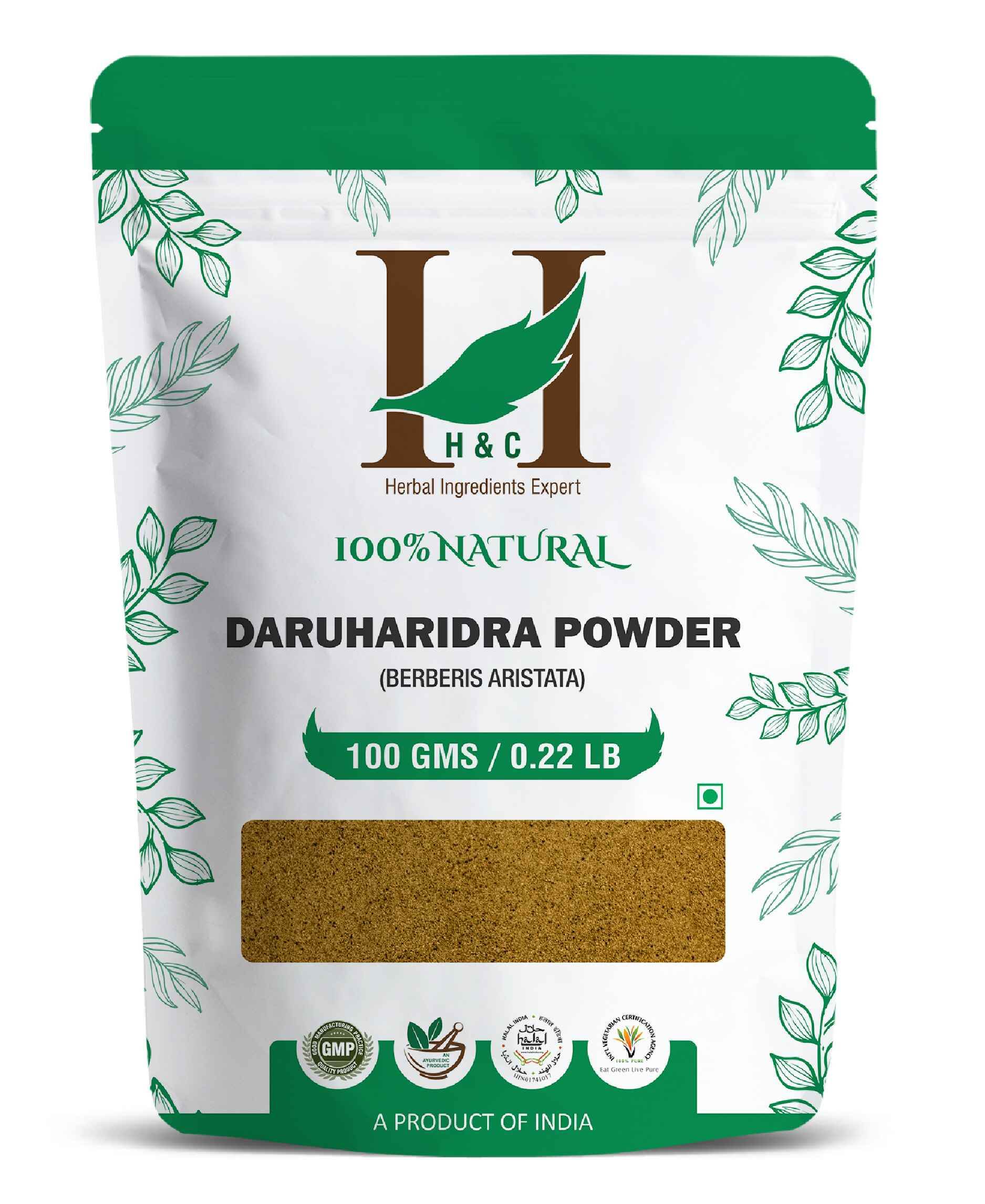 H&C Natural Daruharidra / Berberine Powder - 100gm (Pack of 4).
