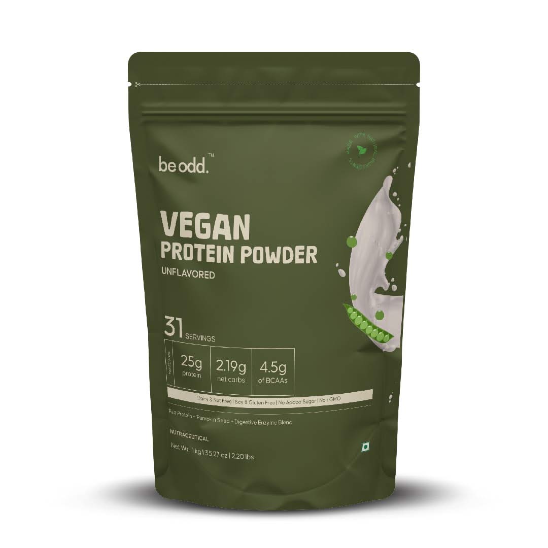 Be Odd Vegan Protein Powder Unflavored - 1kg.