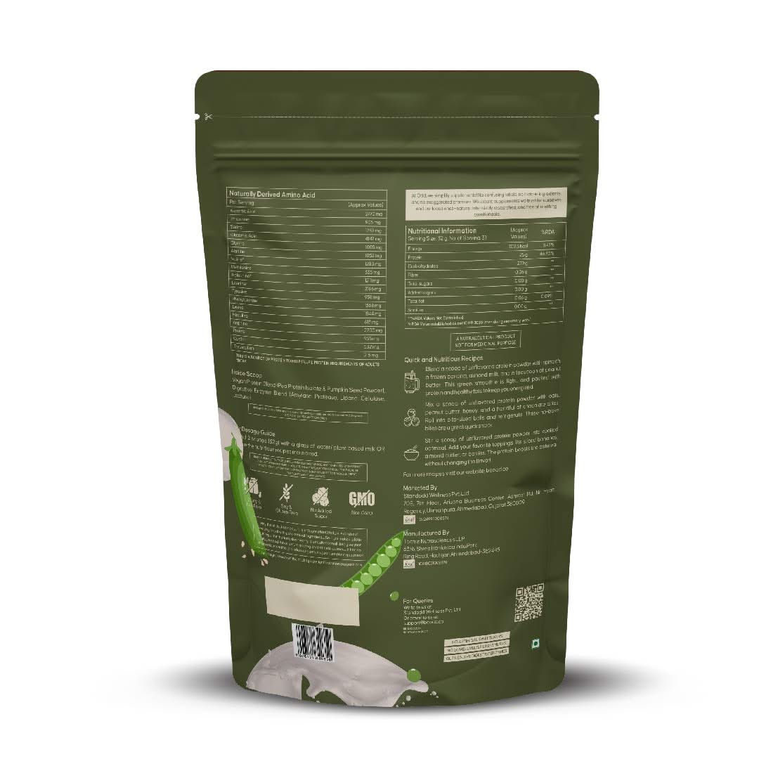 Be Odd Vegan Protein Powder Unflavored - 1kg.