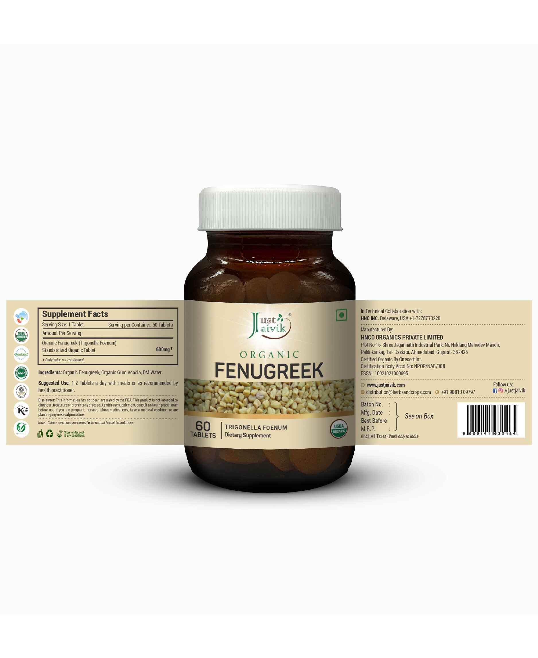 Just Jaivik Fenugreek supplement for women’s health