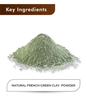 H&C Natural French Green Clay Powder for face and skin care