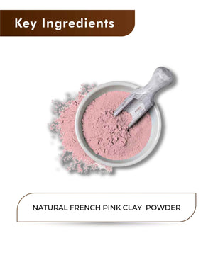 Pure French Pink Clay Powder for glowing skin