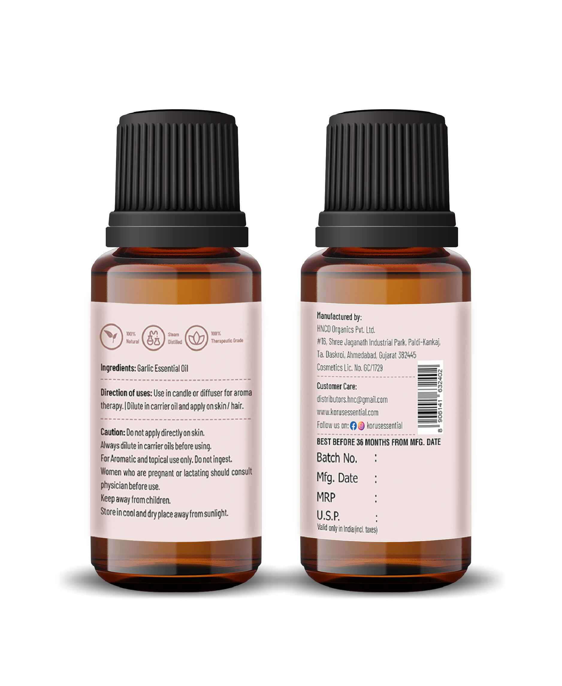 Korus Essential Garlic Oil - 15ml.