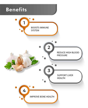 Vegan organic garlic tablets for cholesterol support