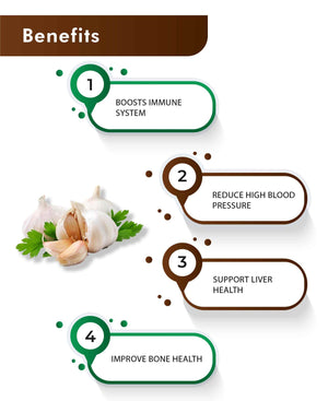 Herbal garlic tablets for digestion and inflammation relief