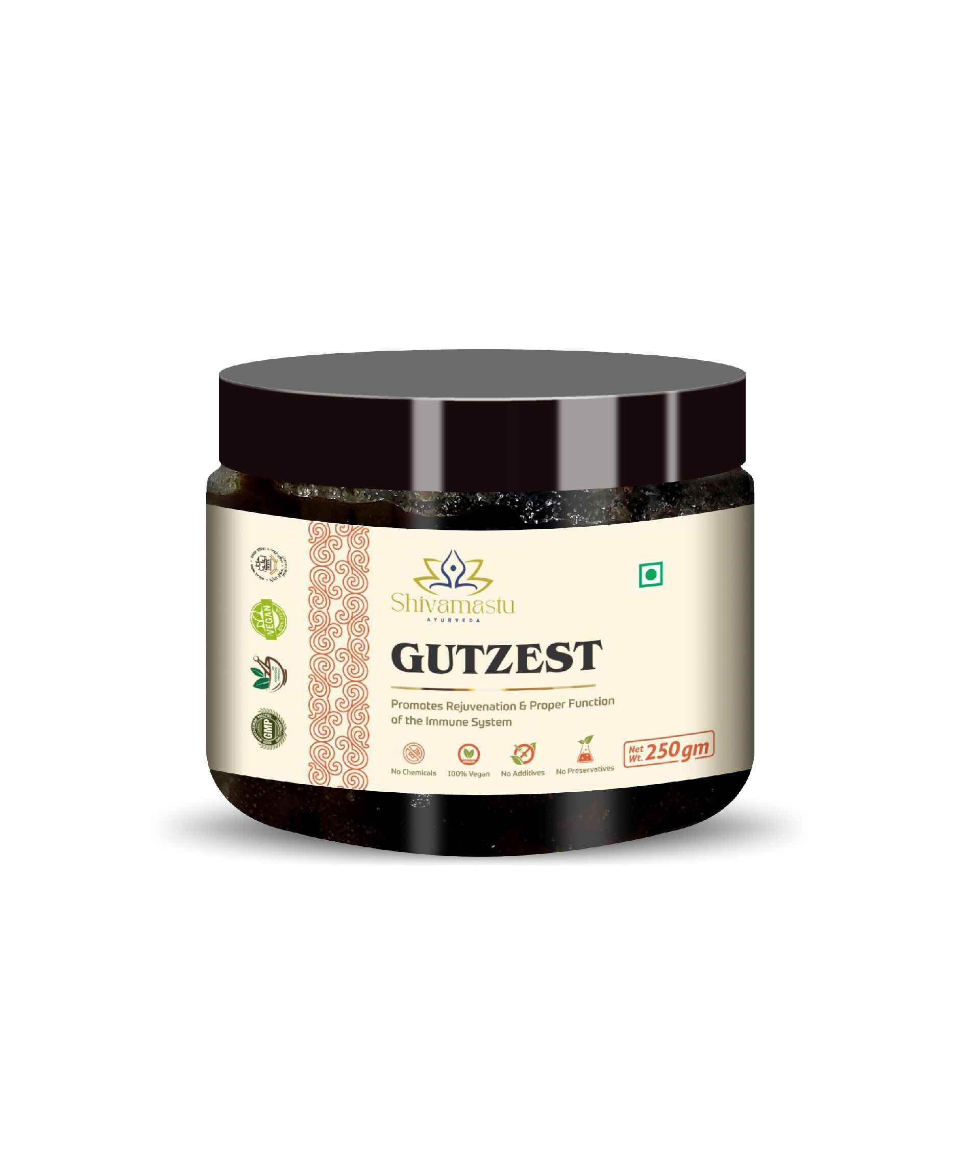 Shivamastu Ayurveda GUTZEST- Chyawanprash 250gm (0.55 lb) – Ayurvedic Herbal Jam with 52 Ayurvedic Herbs.