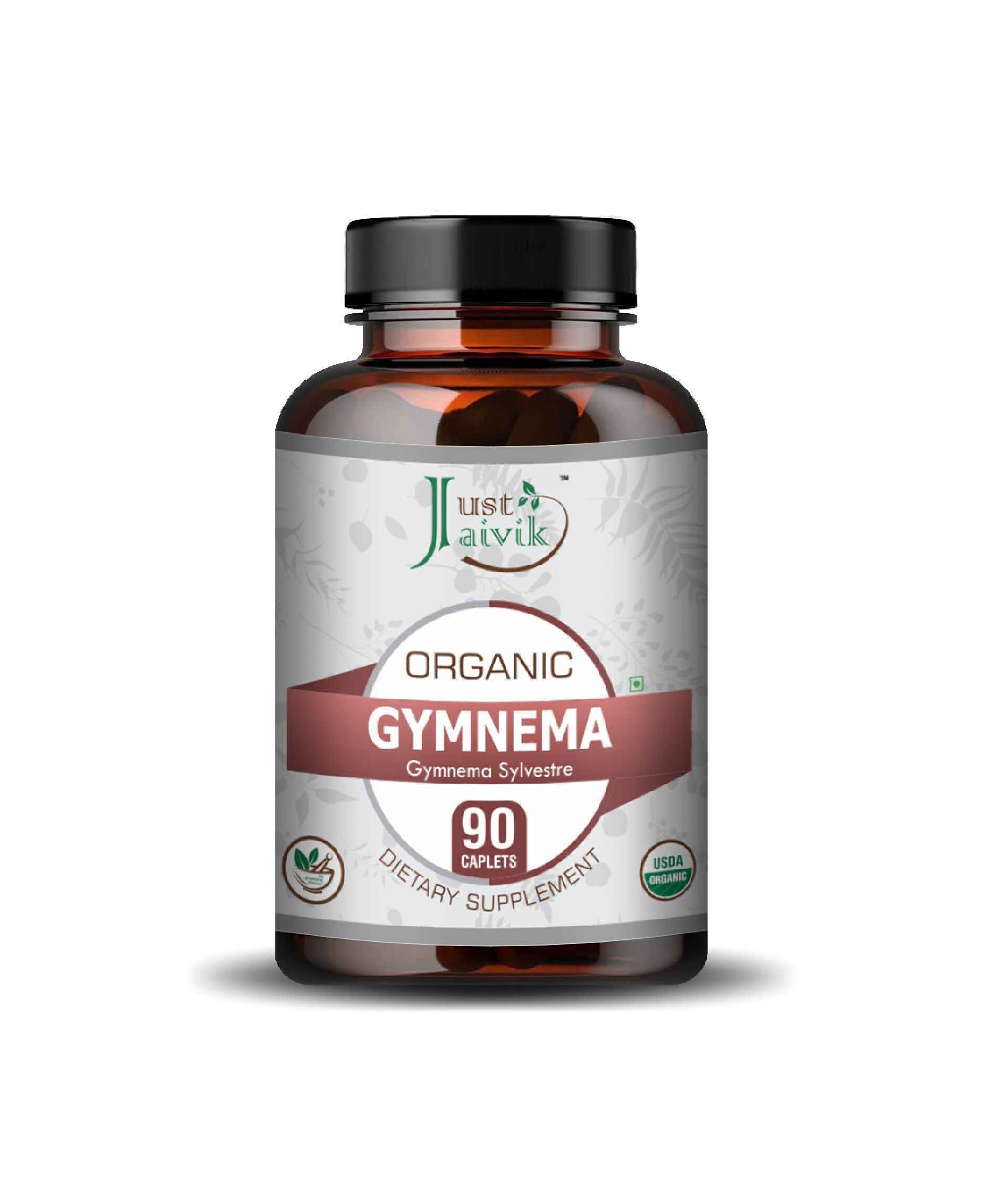 Just Jaivik Organic Gymnema sylvestre caplets bottle