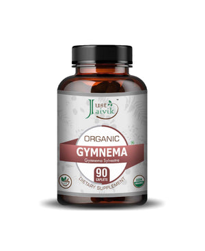 Just Jaivik Organic Gymnema sylvestre caplets bottle