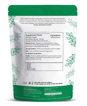 H&C Natural Moringa Plant Basef Leaves Powder For Superfood Supplement For Health and Wellness.