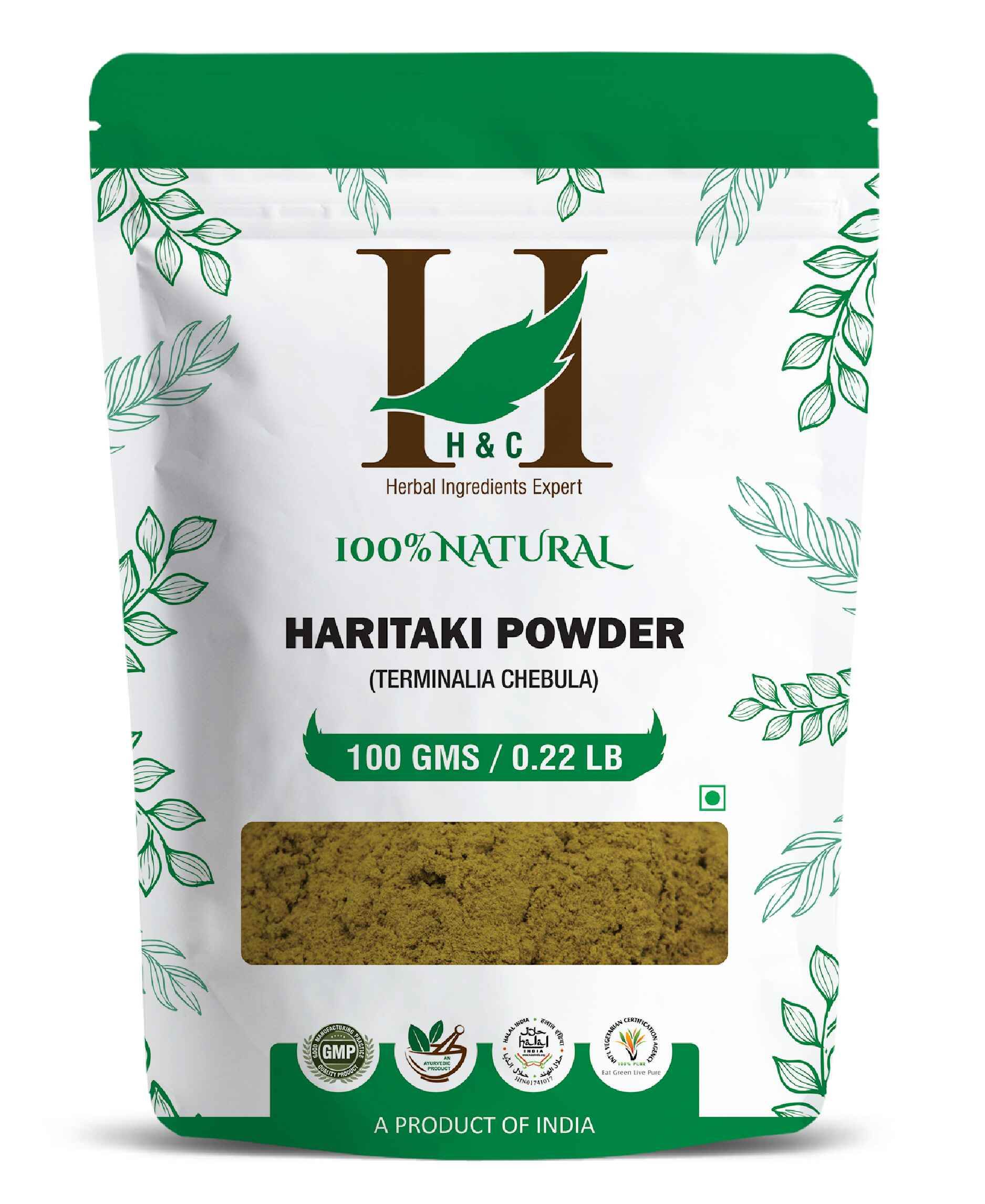 H&C Natural Haritaki Powder 100% Pure Terminalia Chebula