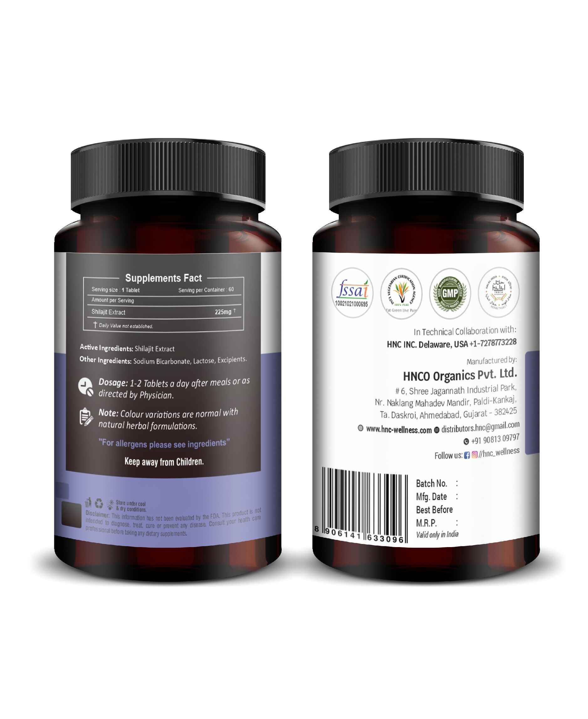 Ayurvedic Shilajit quick dissolving tablets for daily wellness