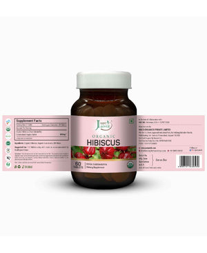 Just Jaivik Organic Hibiscus Tablets 600mg bottle