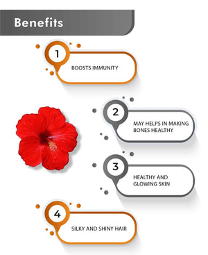 Natural hibiscus sabdariffa powder capsules for skin