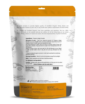 Organic indigo powder for black hair coloring